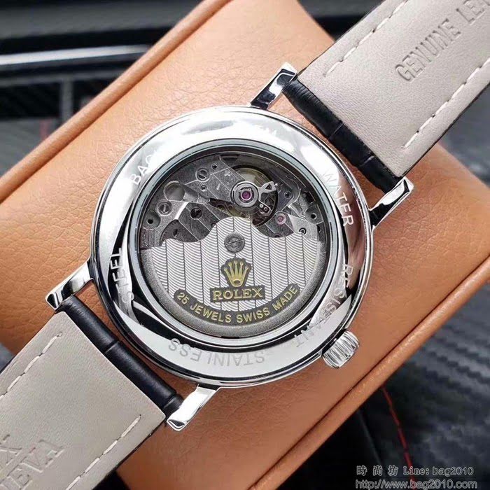 ROLEX勞力士 2019款 切利尼 百搭款 深邃藍 針扣 背透 防水 男士腕表  wssb4204